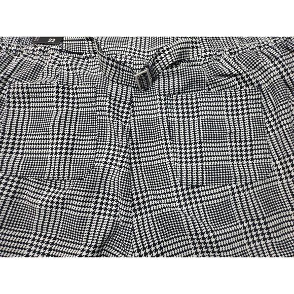 Torrid Size 22 Black White Glenn Plaid Pockets Elastic Waist Shorts Skorts Skirt - Picture 5 of 7